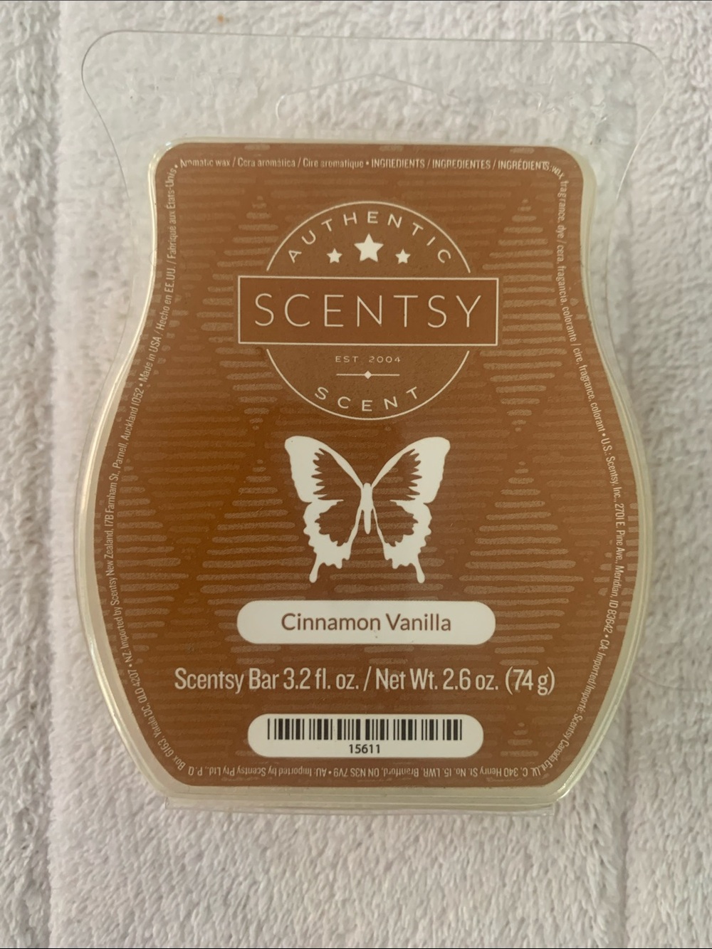 Scentsy Cinnamon Vanilla Wax Bar - 3 packs all new!